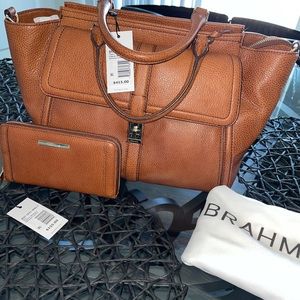 Brahmin leather bag and wallet